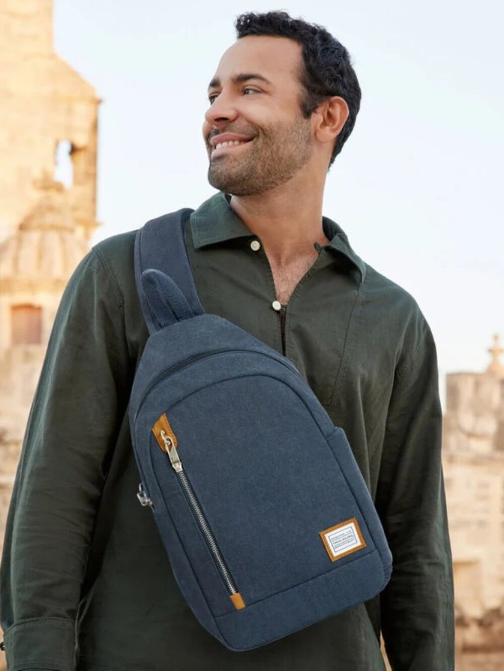 Travelon Indigo Anti-Theft Heritage Sling/NWT - Picture 2 of 16